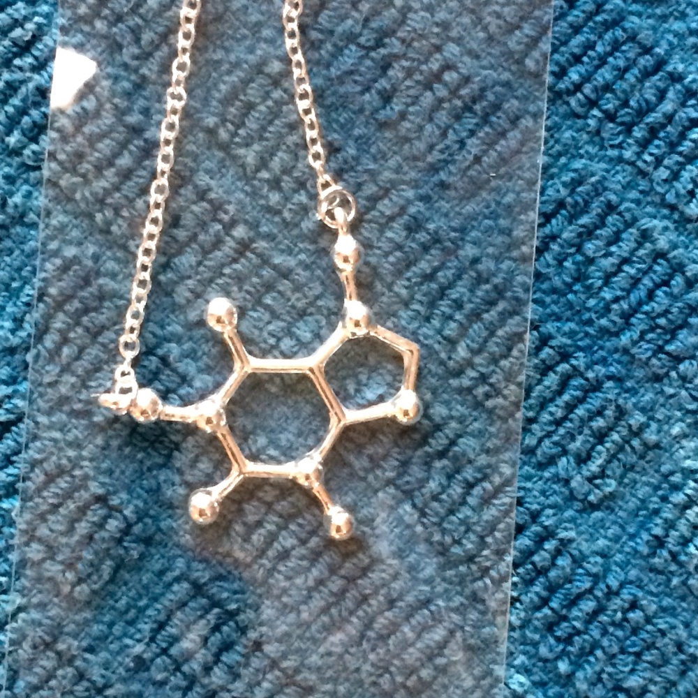 NWT Caffeine Molecule Necklace